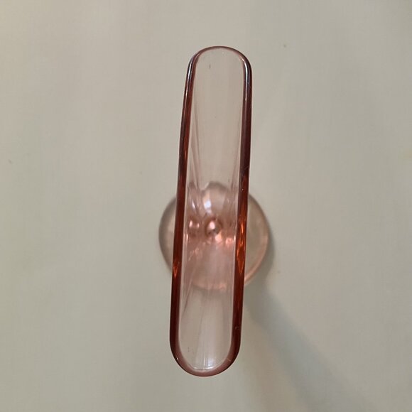 vintage pink depression era pink glass vase - Picture 6 of 6